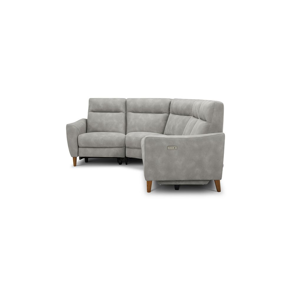 Dylan Right Hand Corner Power Recliner Sofa in Oxford Grey Fabric 9