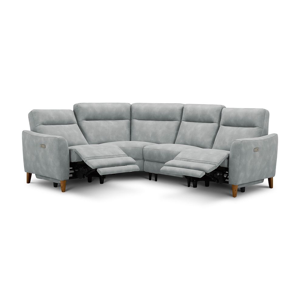 Dylan Right Hand Corner Power Recliner Sofa in Oxford Silver Fabric 5