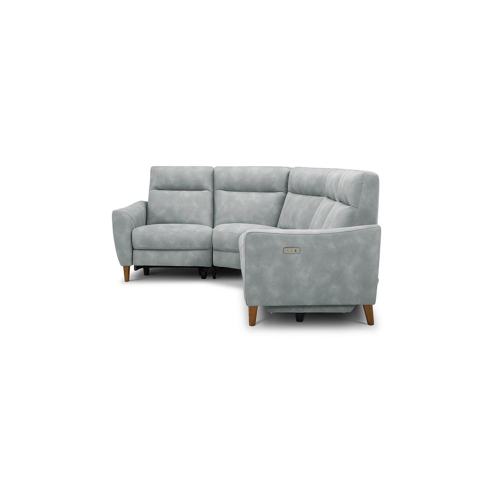 Dylan Right Hand Corner Power Recliner Sofa in Oxford Silver Fabric 7