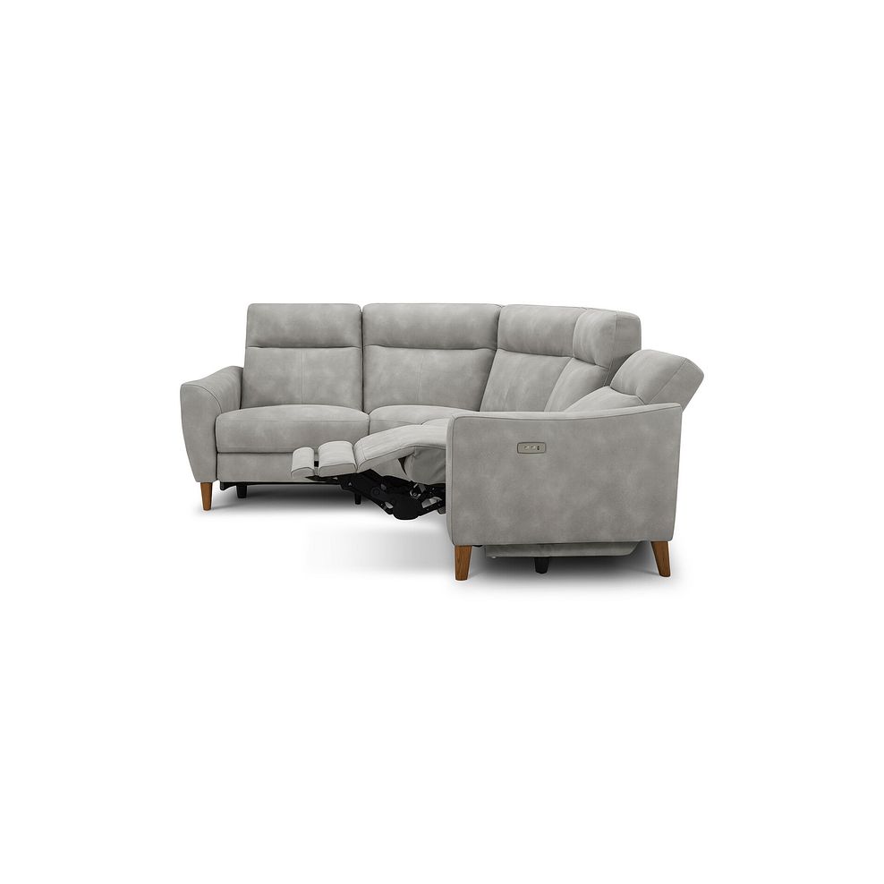 Dylan Right Hand Corner Power Recliner Sofa in Oxford Silver Fabric 8