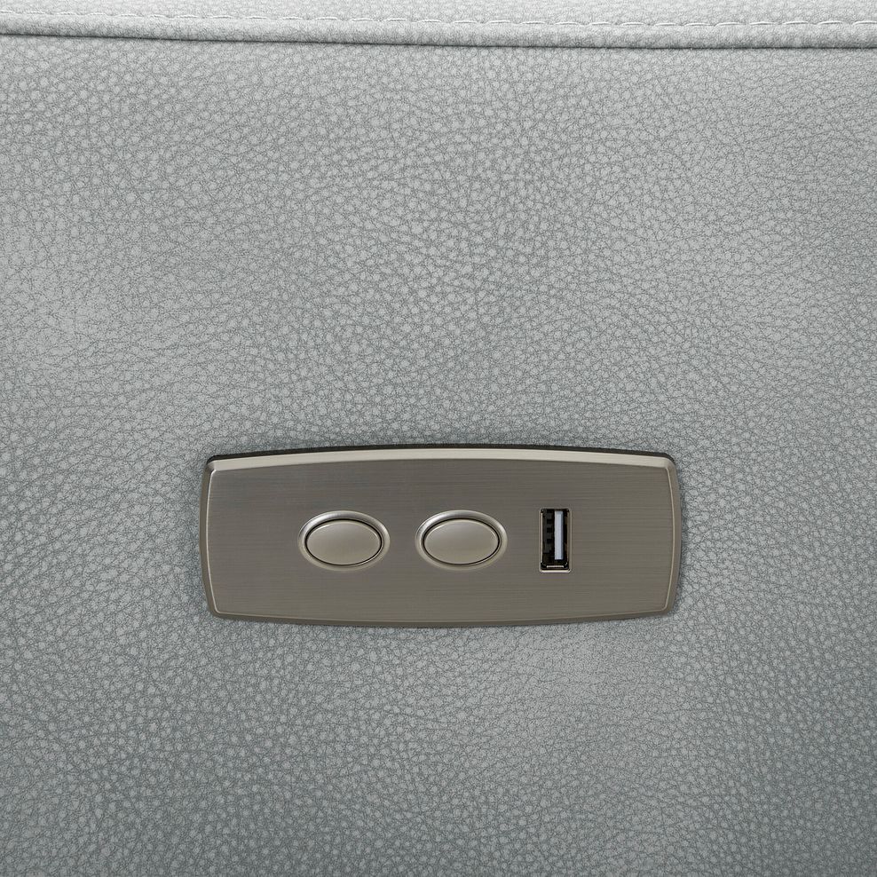 Dylan Right Hand Corner Power Recliner Sofa in Oxford Silver Fabric 11