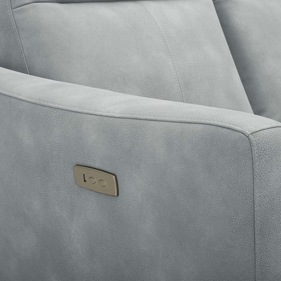 Dylan Right Hand Corner Power Recliner Sofa in Oxford Silver Fabric 14