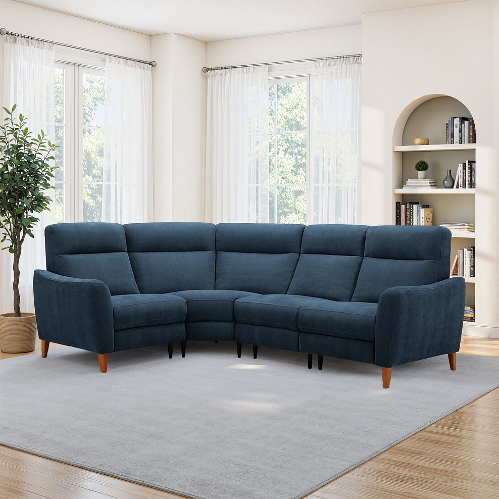 Dylan Right Hand Corner Sofa in Amigo Navy Fabric 1