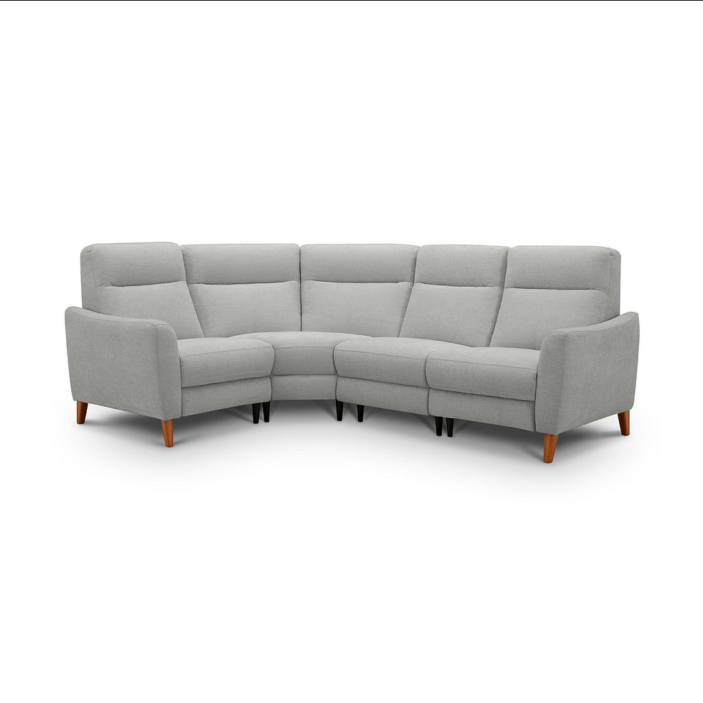 Dylan Right Hand Corner Sofa in Darwin Silver Fabric 1