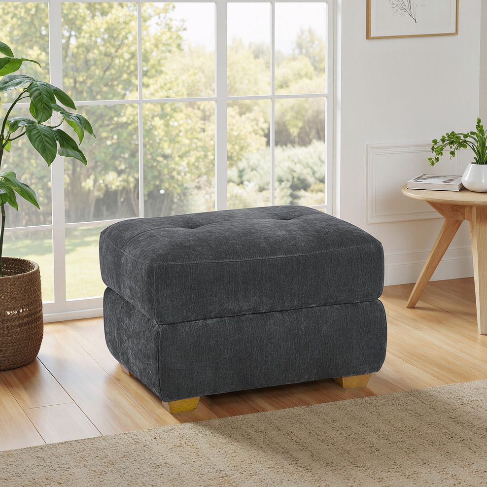 Dylan Storage Footstool in Amigo Coal Fabric 1