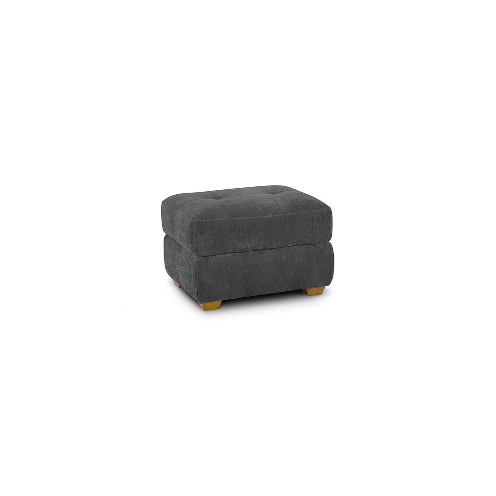 Dylan Storage Footstool in Darwin Charcoal Fabric 1