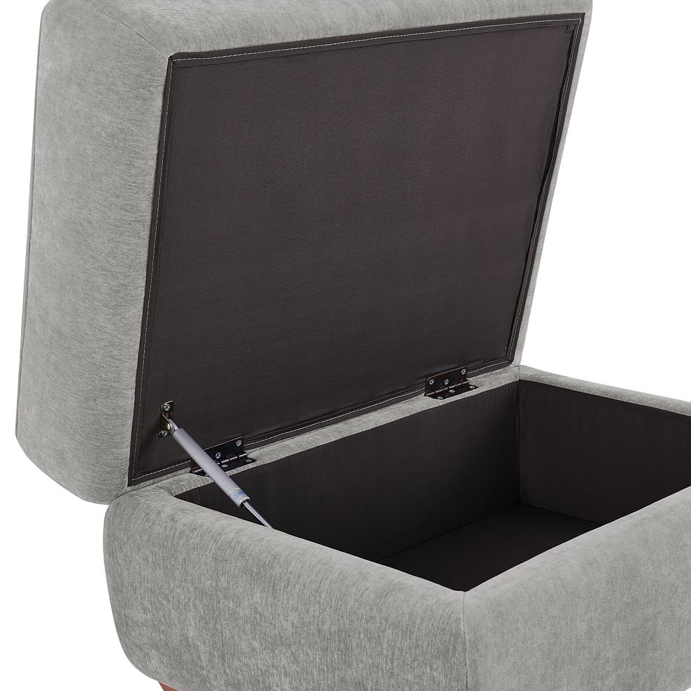 Dylan Storage Footstool in Darwin Silver Fabric 5