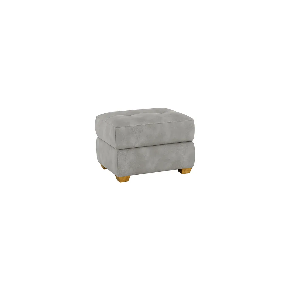 Dylan Storage Footstool in Oxford Grey Fabric