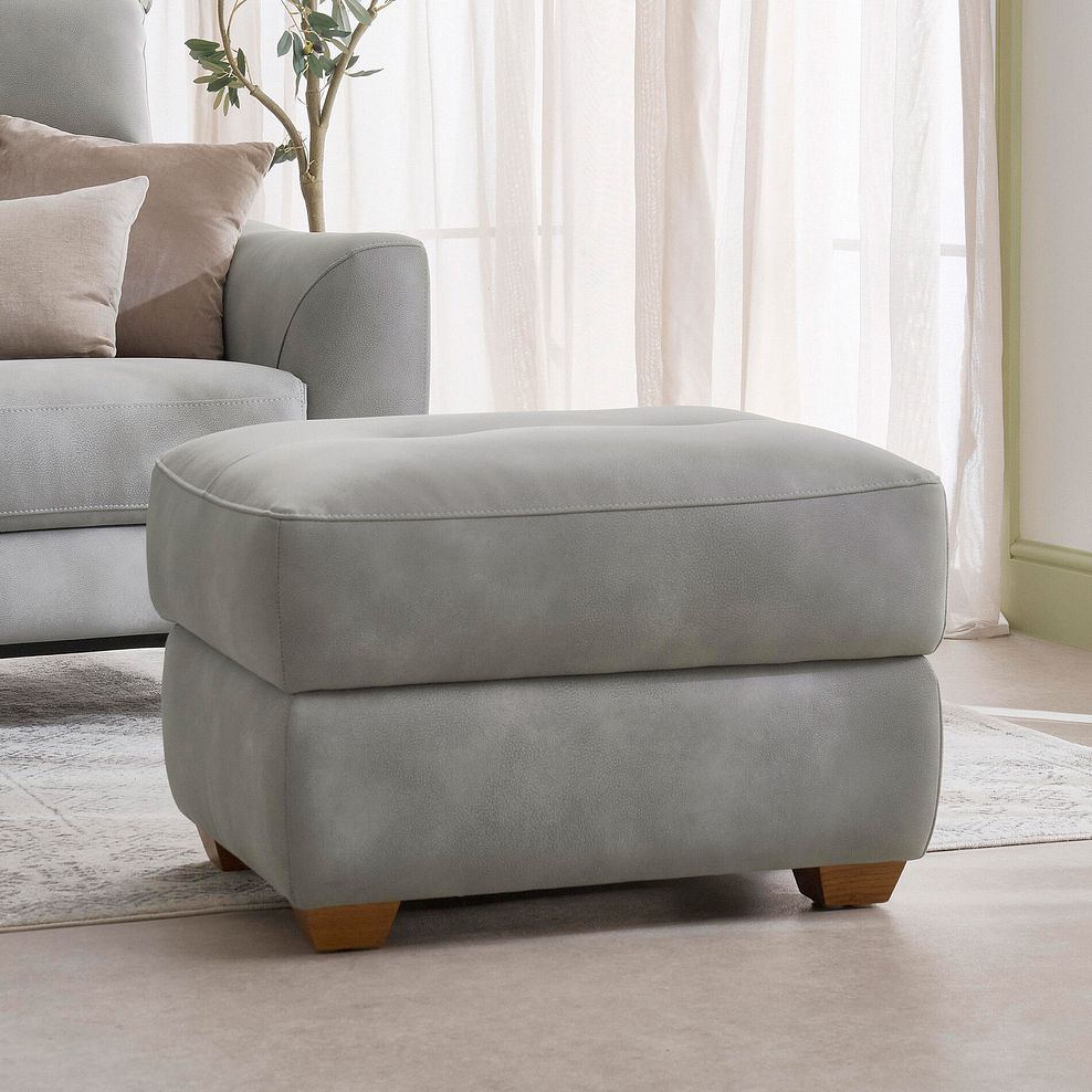 Dylan Storage Footstool in Oxford Grey Fabric 3