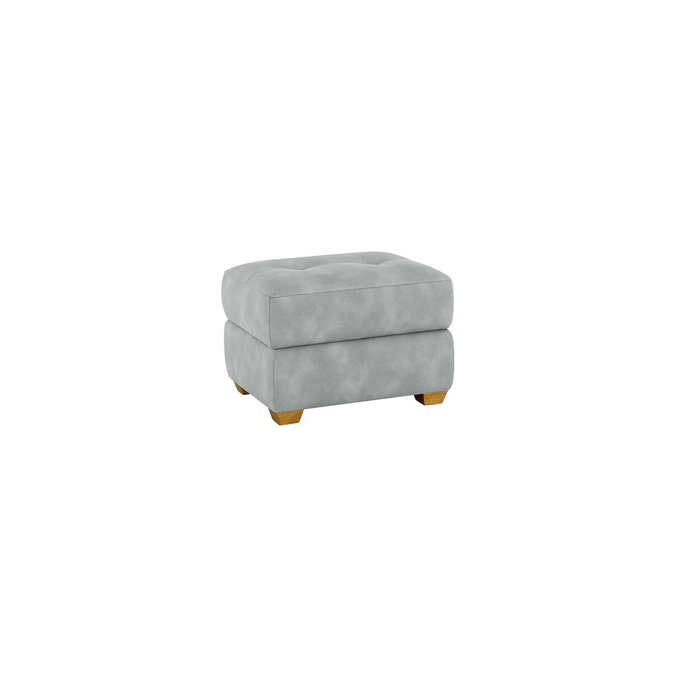 Dylan Storage Footstool in Oxford Silver Fabric 1