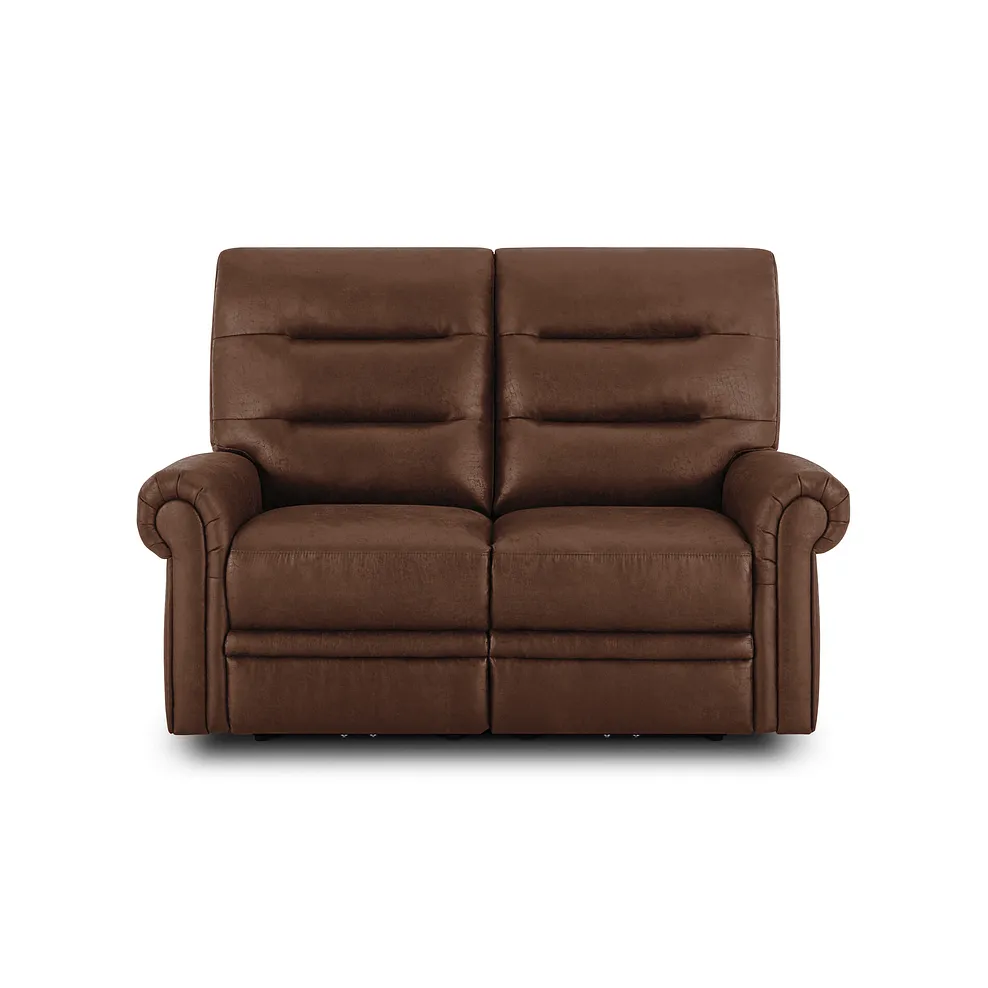 Eastbourne 2 Seater Sofa in Ranch Dark Brown Fabric 3