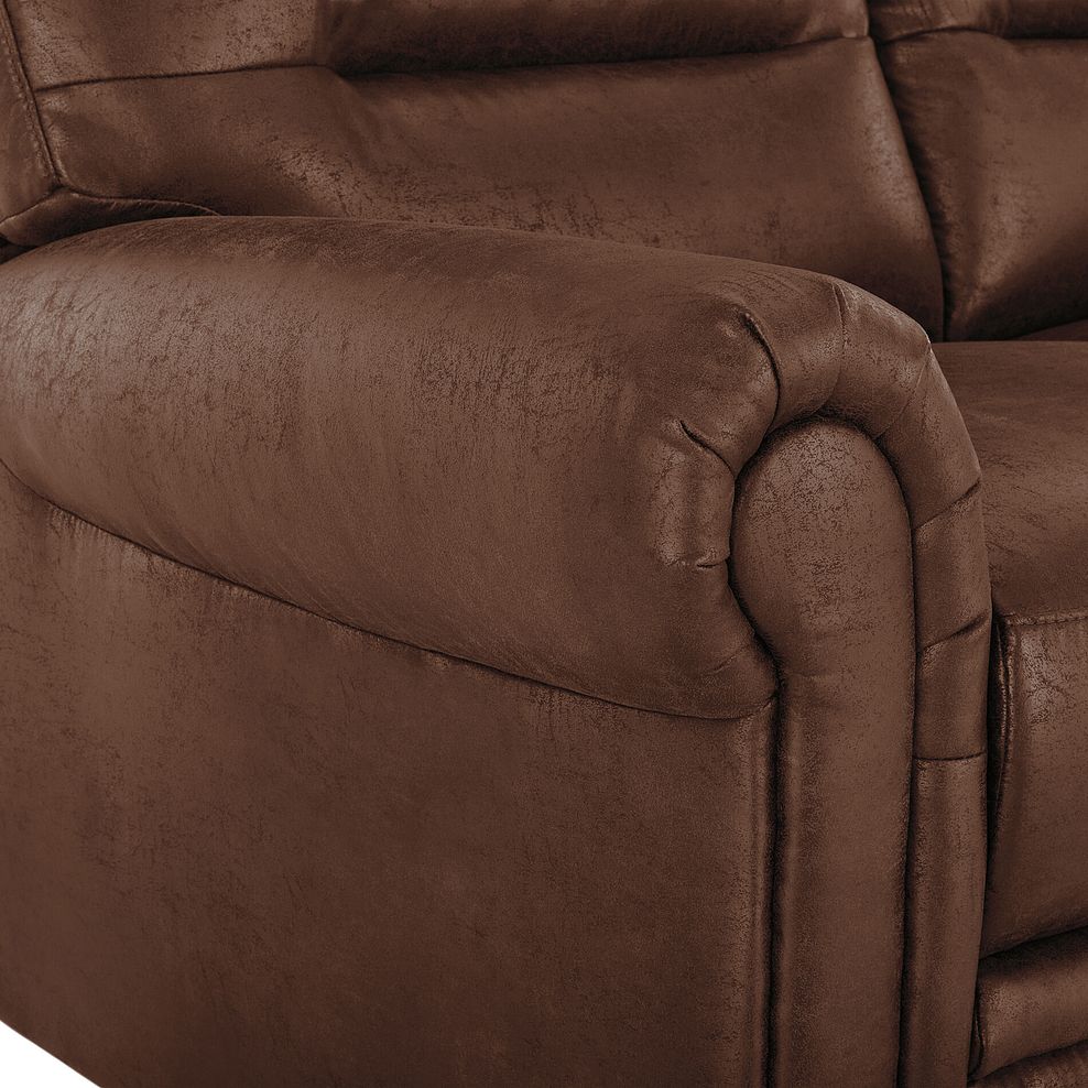 Eastbourne 2 Seater Sofa in Ranch Dark Brown Fabric 7