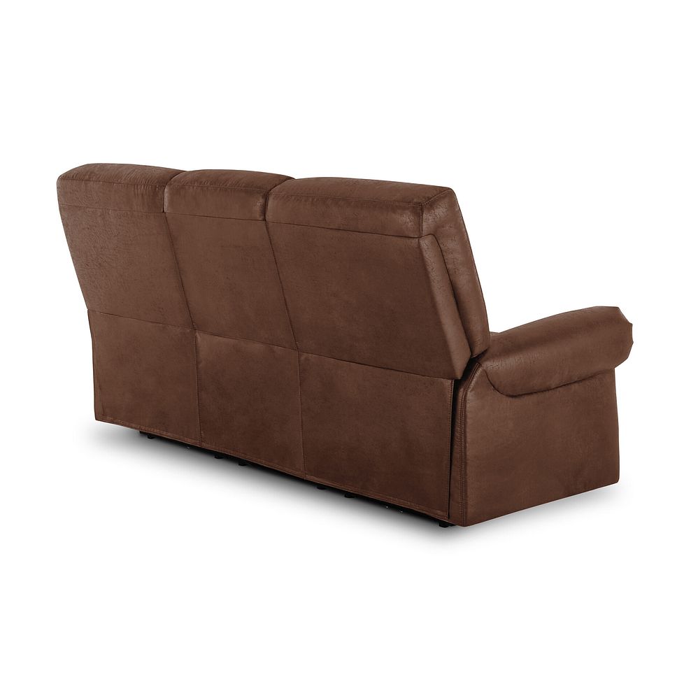 Eastbourne 3 Seater Sofa in Ranch Dark Brown Fabric 4
