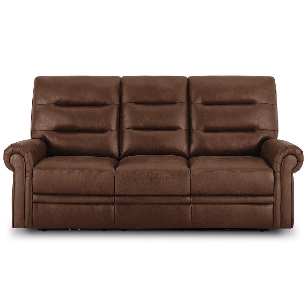 Eastbourne 3 Seater Sofa in Ranch Dark Brown Fabric 3