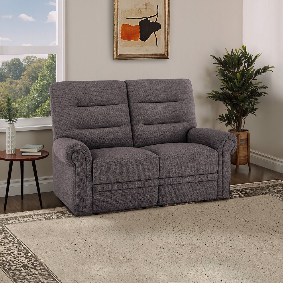 Eastbourne 2 Seater Sofa in Andaz Charcoal Fabric 1