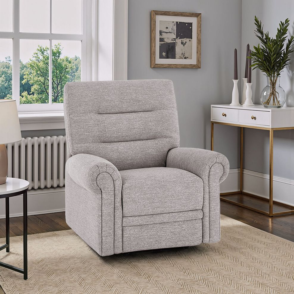 Eastbourne Armchair in Andaz Silver Fabric 1