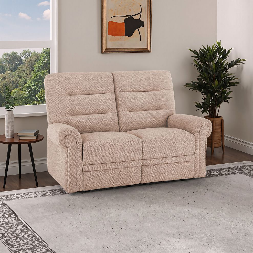 Eastbourne 2 Seater Sofa in Dorset Beige Fabric 1