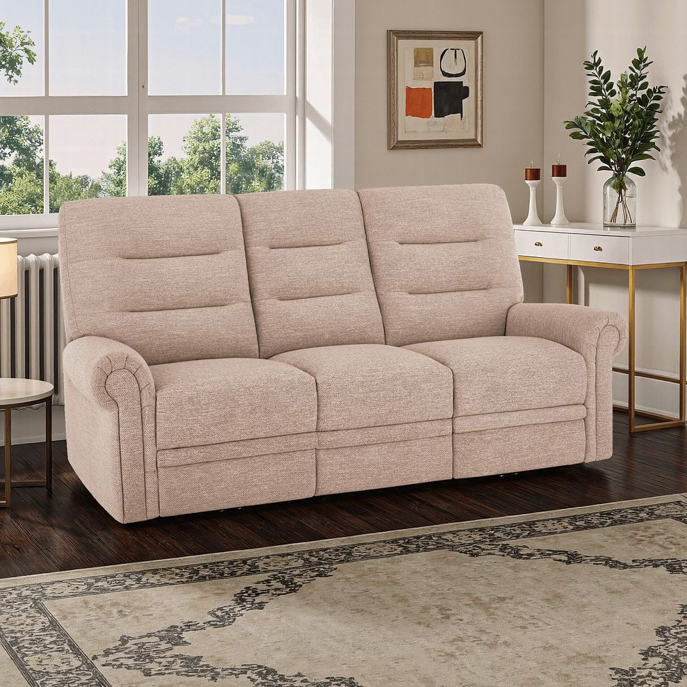 Eastbourne 3 Seater Sofa in Dorset Beige Fabric 1