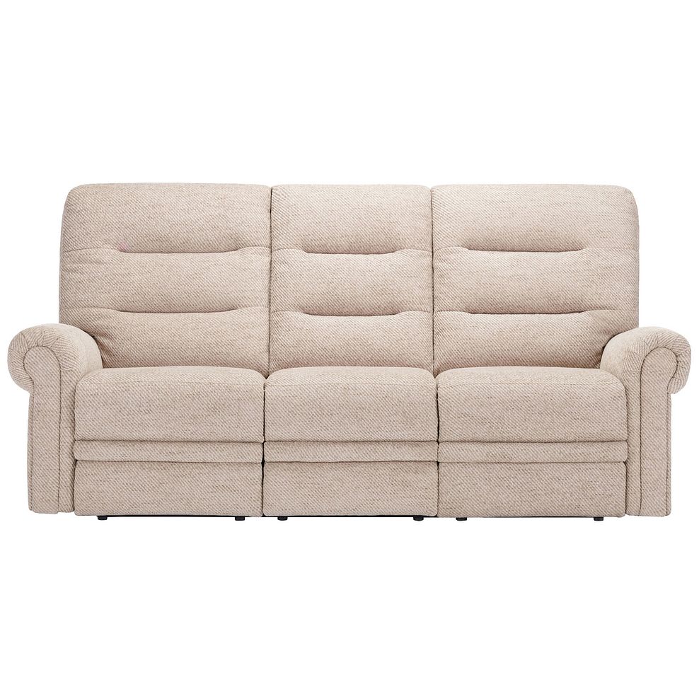 Eastbourne 3 Seater Electric Recliner Sofa in Oatmeal Oak Furniture Land