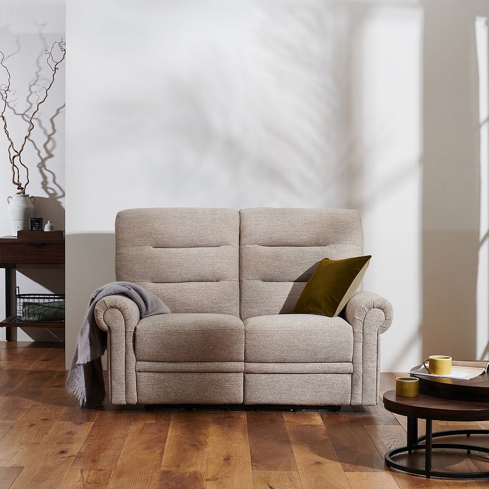 Eastbourne 2 Seater Sofa in Jetta Beige Fabric 1
