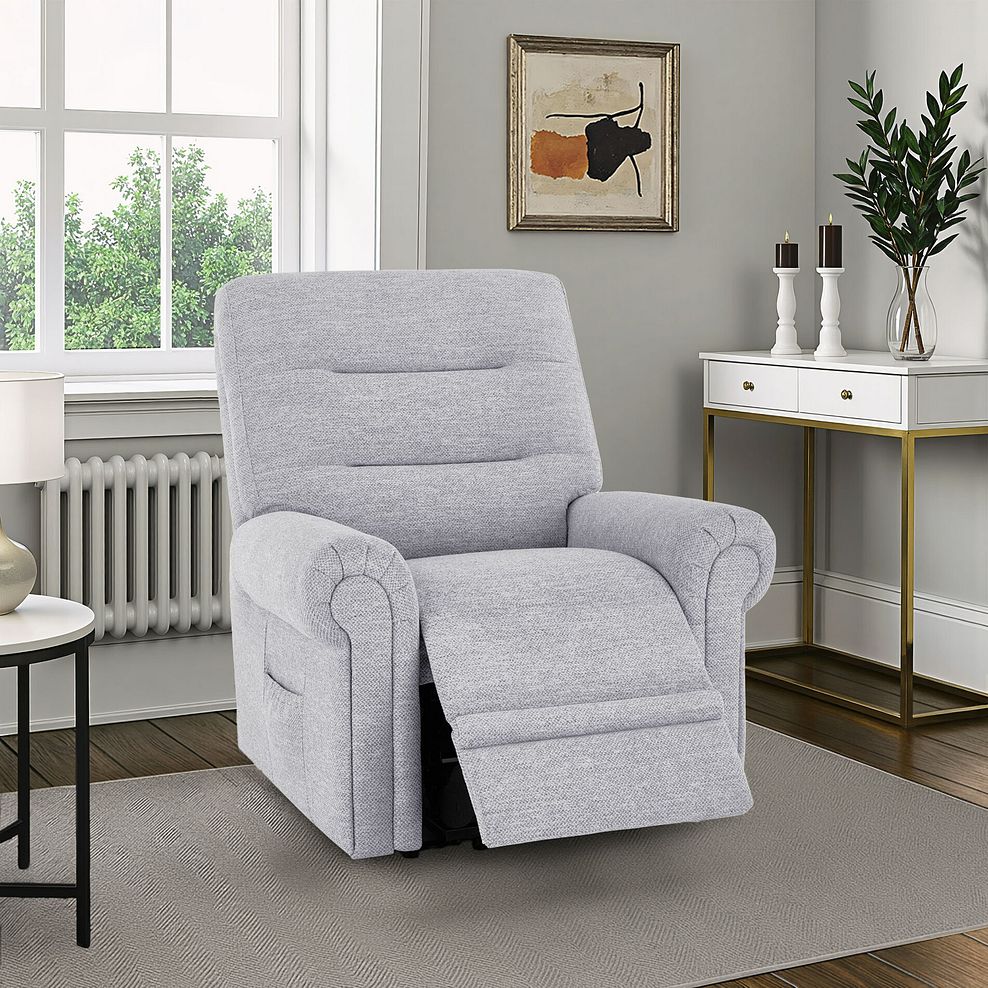Eastbourne Riser Recliner Armchair in Keswick Dove Fabric 1
