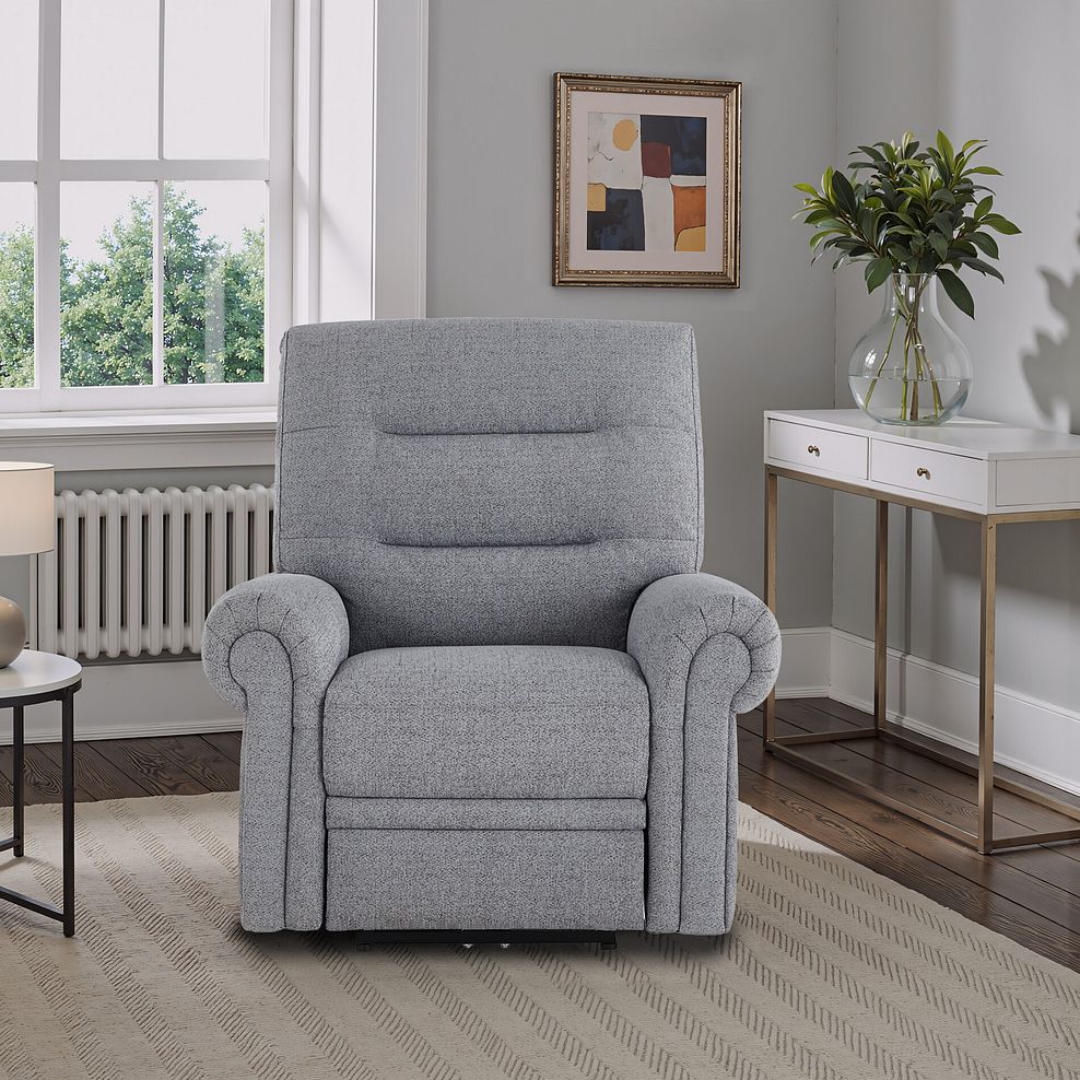 Eastbourne Armchair in Miller Grey Fabric 1