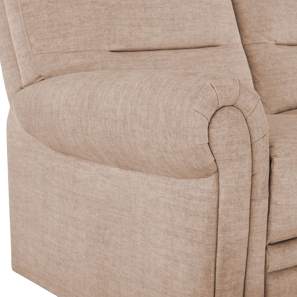 Eastbourne 2 Seater Sofa in Plush Beige Fabric 7