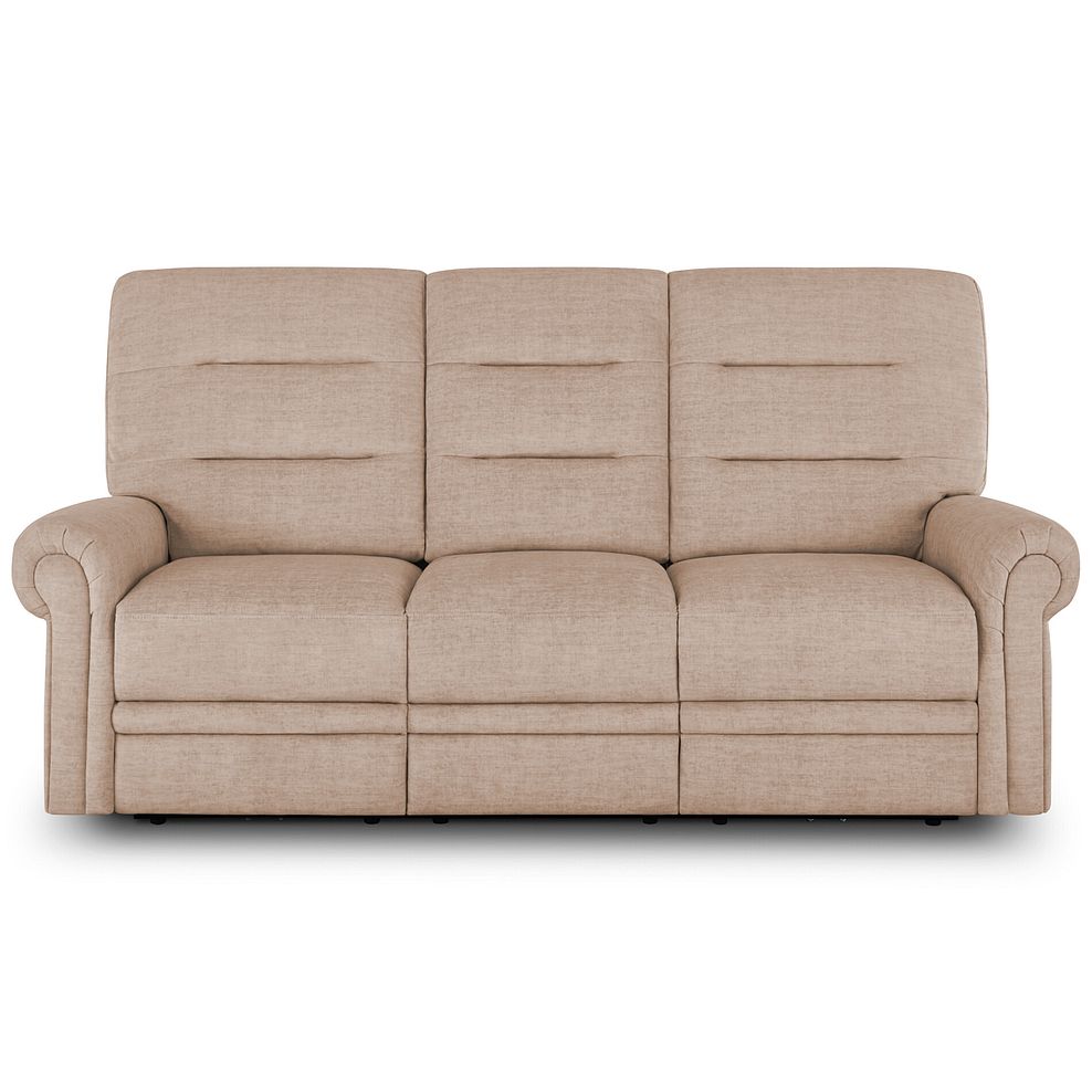 Eastbourne 3 Seater Sofa in Plush Beige Fabric 2