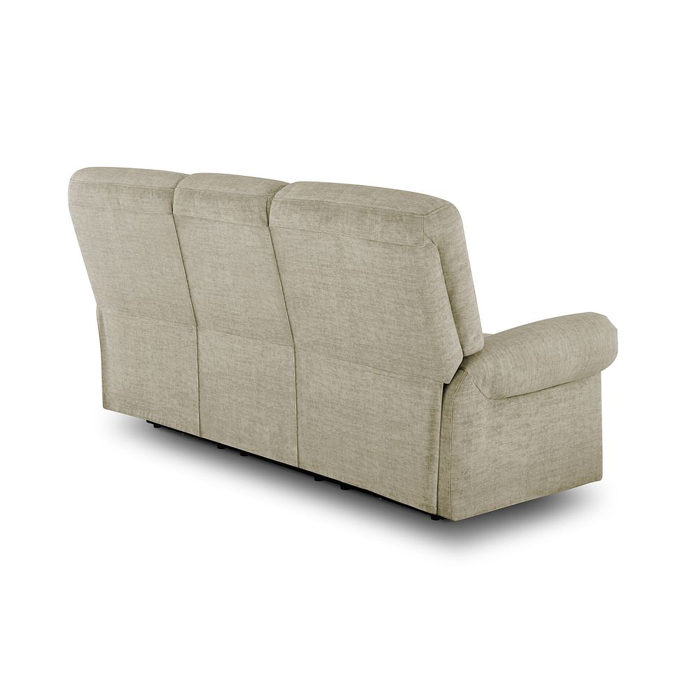 Eastbourne 3 Seater Sofa in Plush Beige Fabric 3