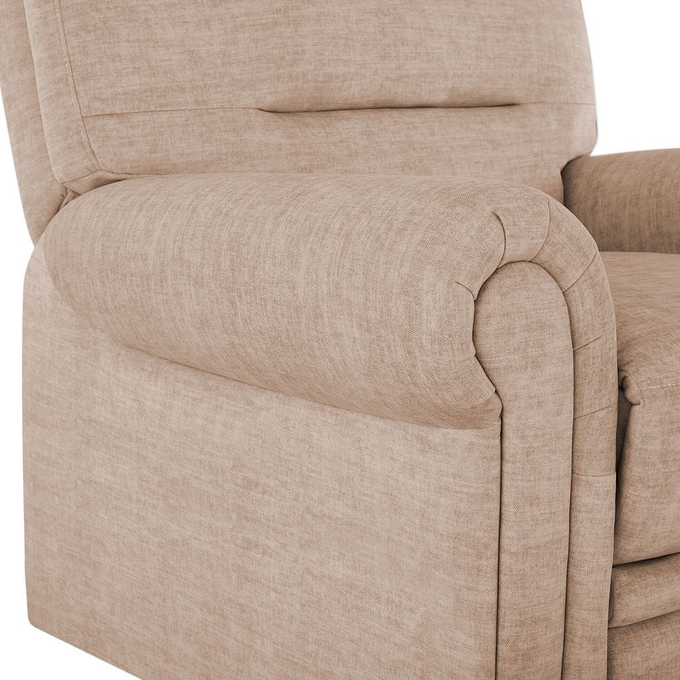 Eastbourne Armchair in Plush Beige Fabric 7