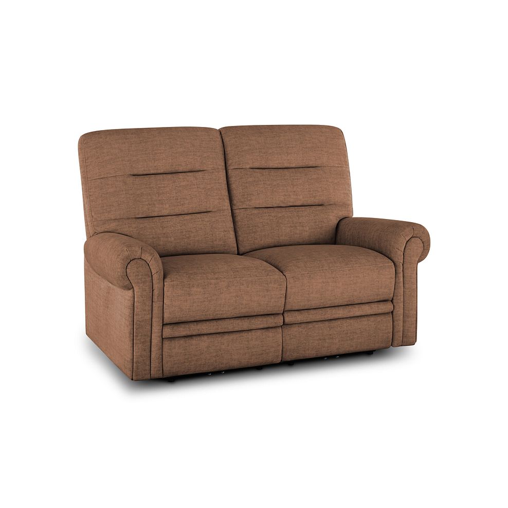 Eastbourne 2 Seater Sofa in Plush Brown Fabric 1