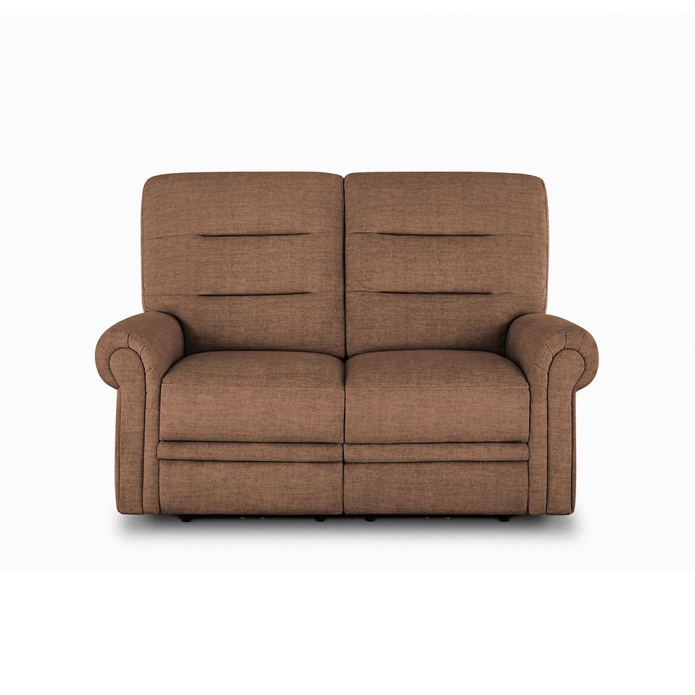 Eastbourne 2 Seater Sofa in Plush Brown Fabric 2