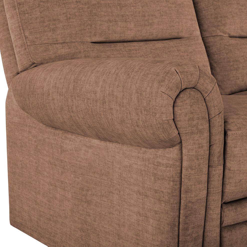 Eastbourne 2 Seater Sofa in Plush Brown Fabric 7