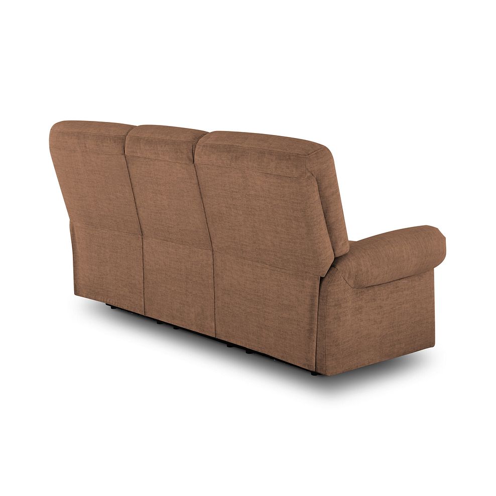 Eastbourne 3 Seater Sofa in Plush Brown Fabric Thumbnail 3