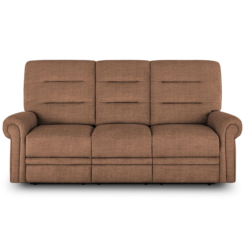 Eastbourne 3 Seater Sofa in Plush Brown Fabric 2