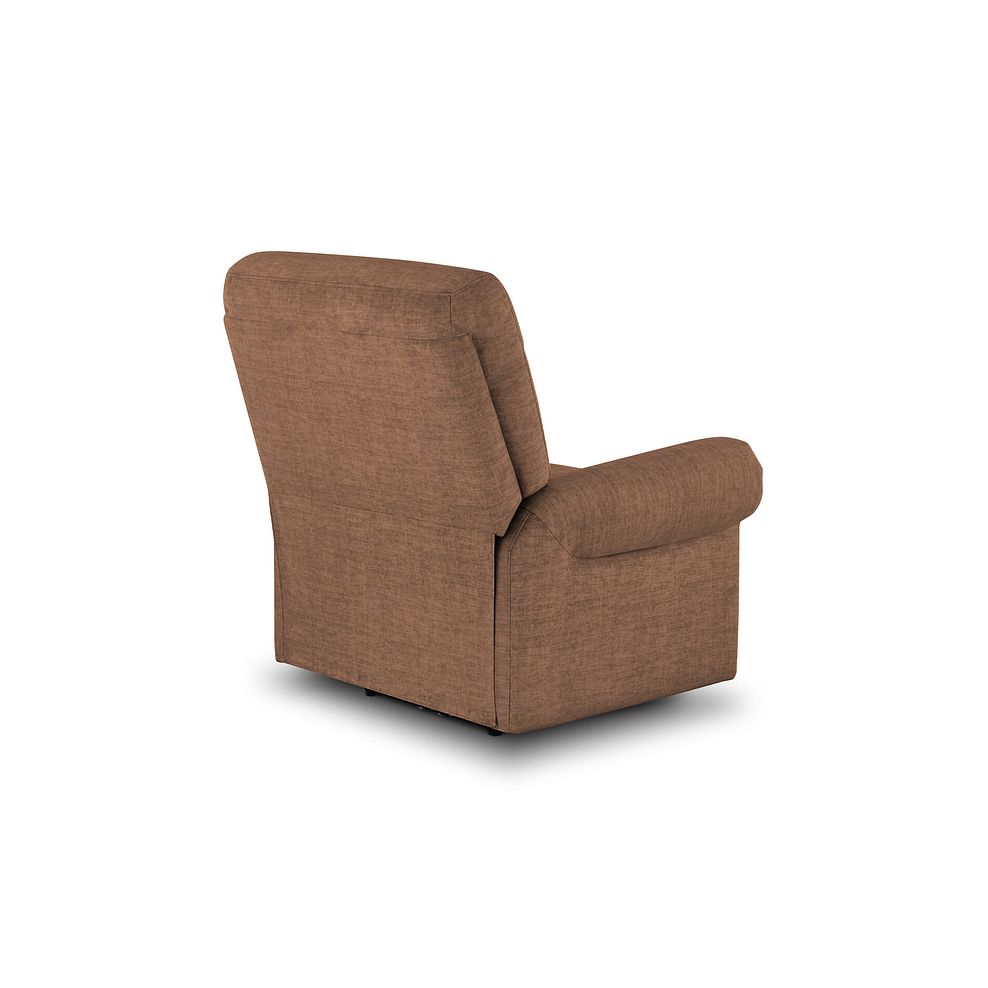 Eastbourne Armchair in Plush Brown Fabric 3