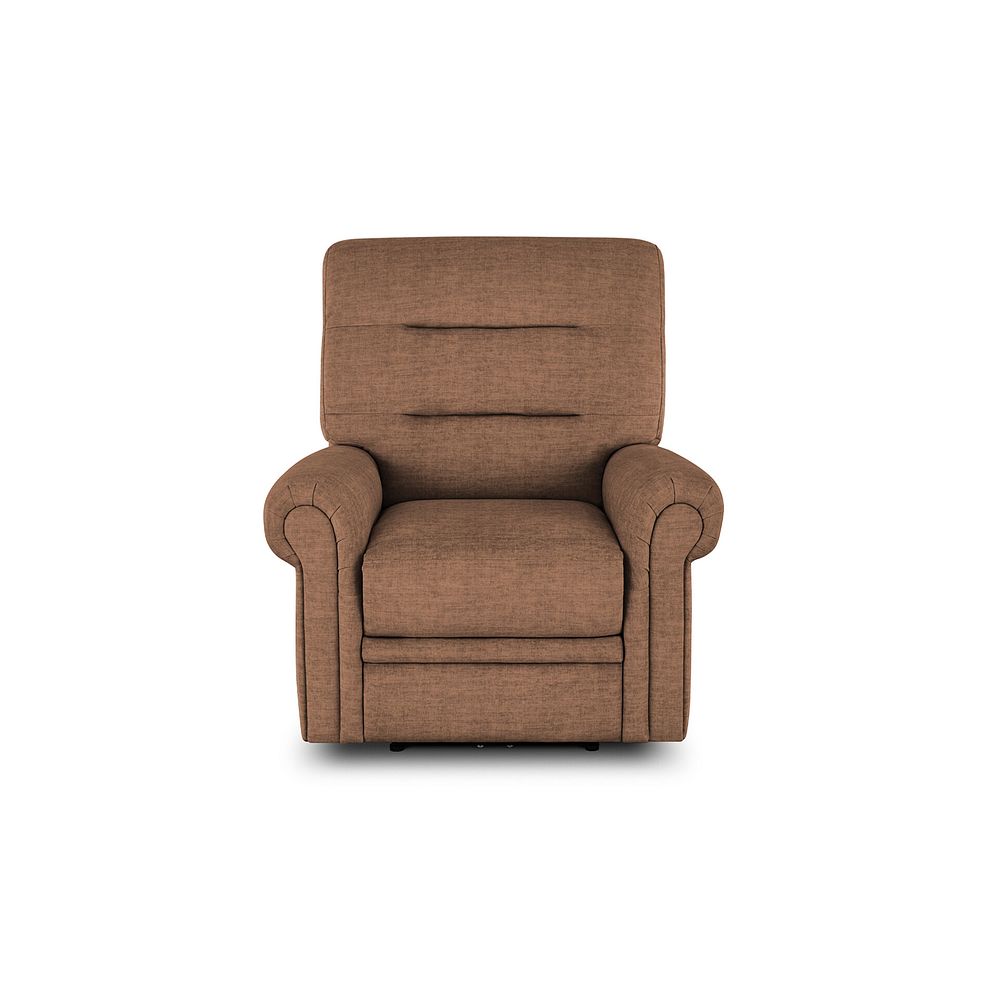 Eastbourne Armchair in Plush Brown Fabric Thumbnail 2