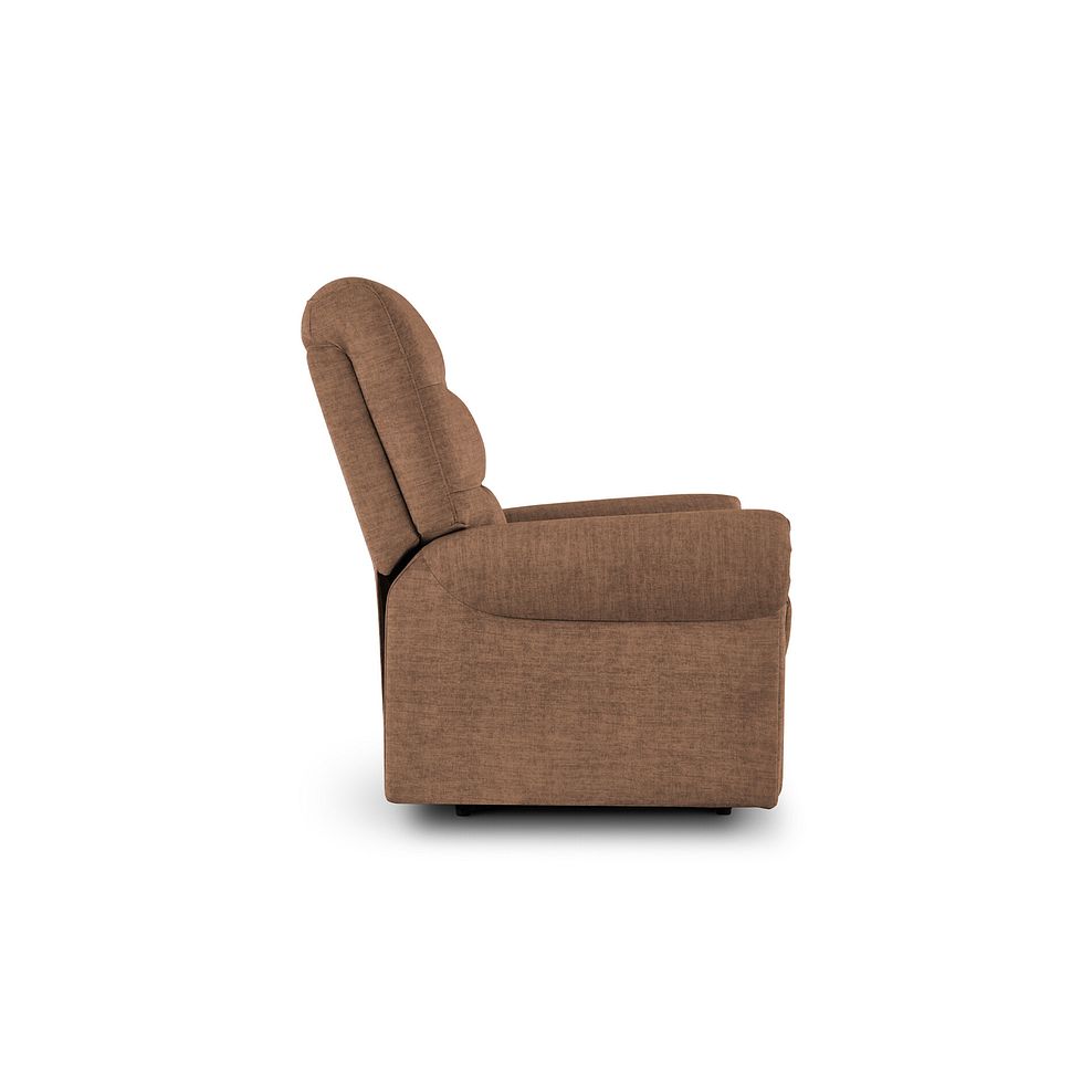 Eastbourne Armchair in Plush Brown Fabric 4