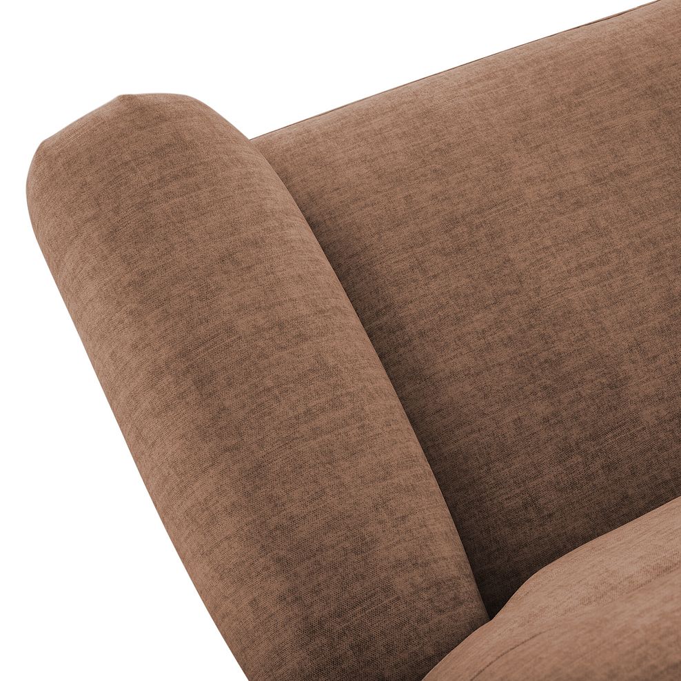 Eastbourne Armchair in Plush Brown Fabric 6