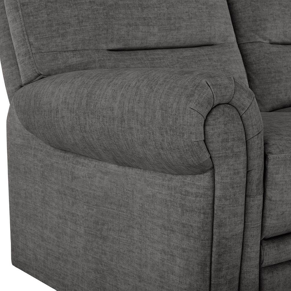 Eastbourne 2 Seater Sofa in Plush Charcoal Fabric 7