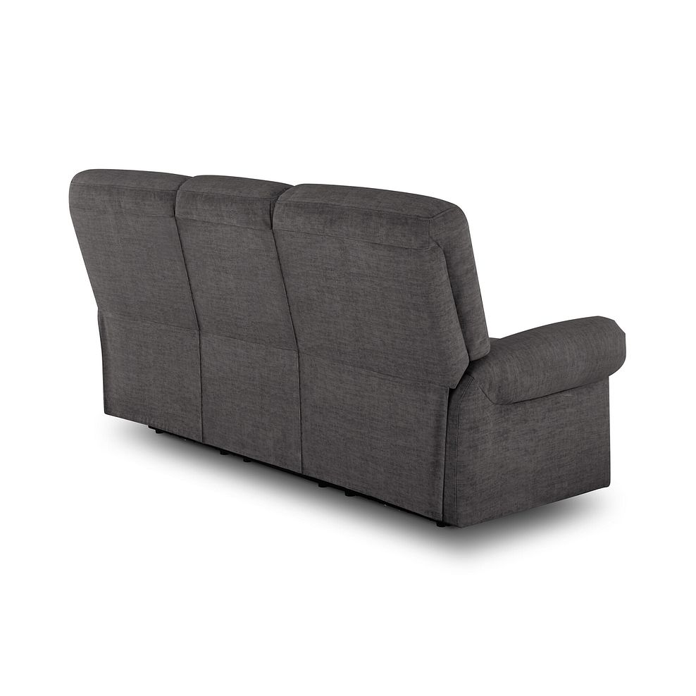 Eastbourne 3 Seater Sofa in Plush Charcoal Fabric 3