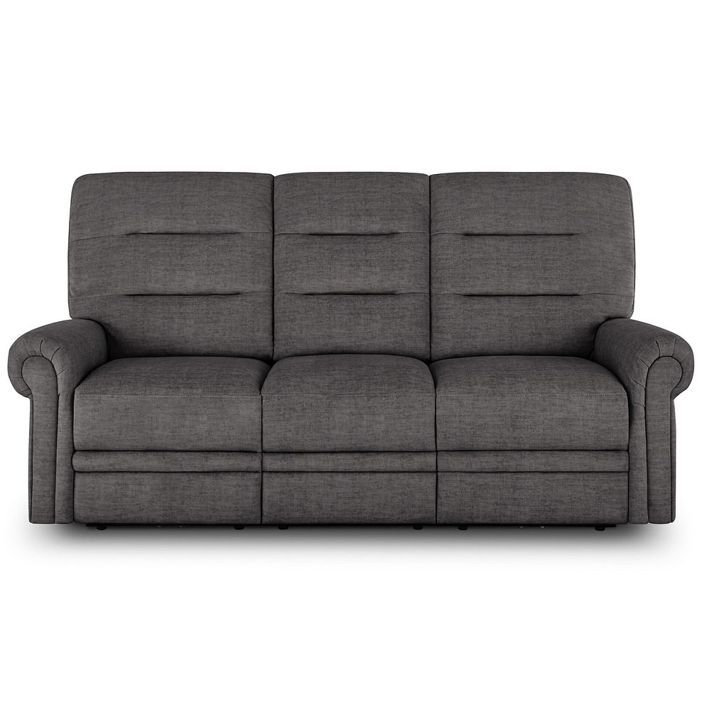 Eastbourne 3 Seater Sofa in Plush Charcoal Fabric 2