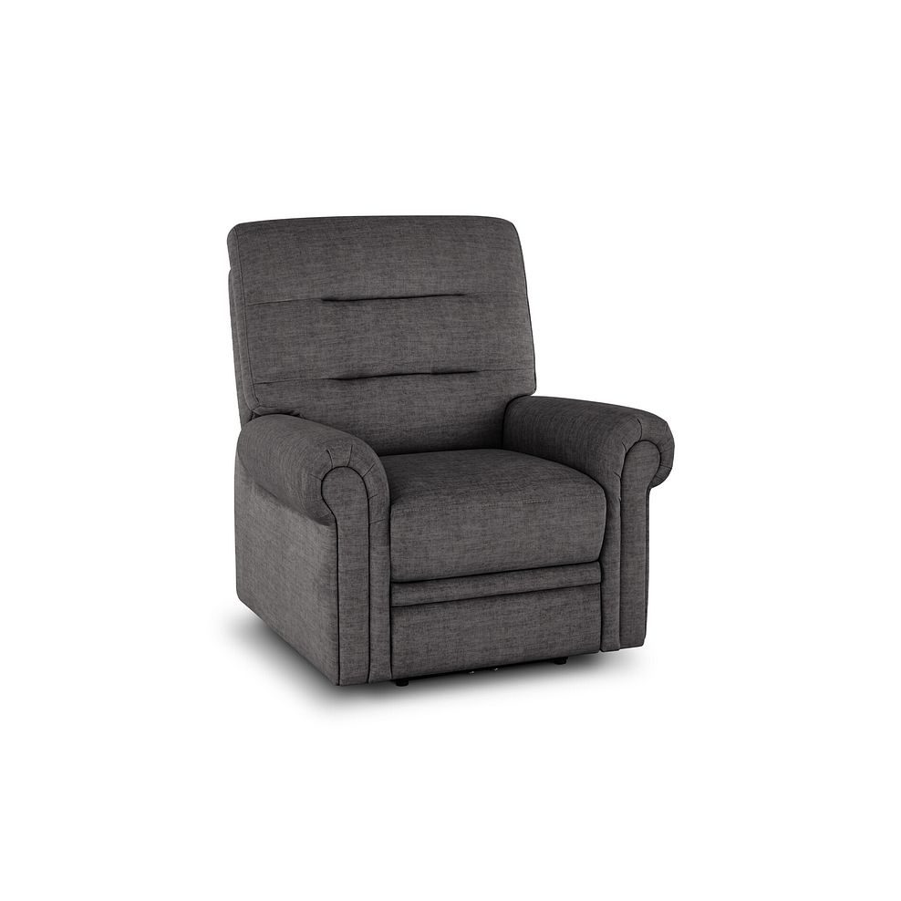 Eastbourne Armchair in Plush Charcoal Fabric 1