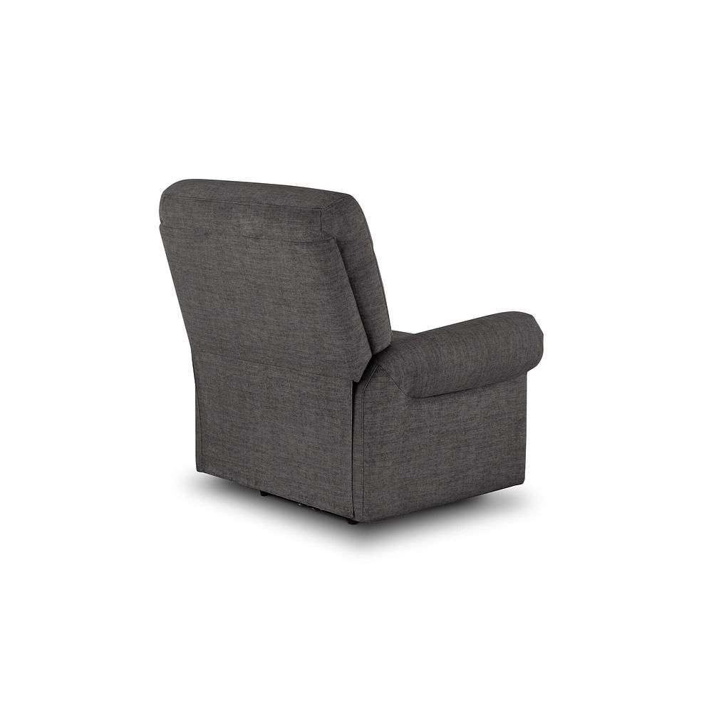 Eastbourne Armchair in Plush Charcoal Fabric 3