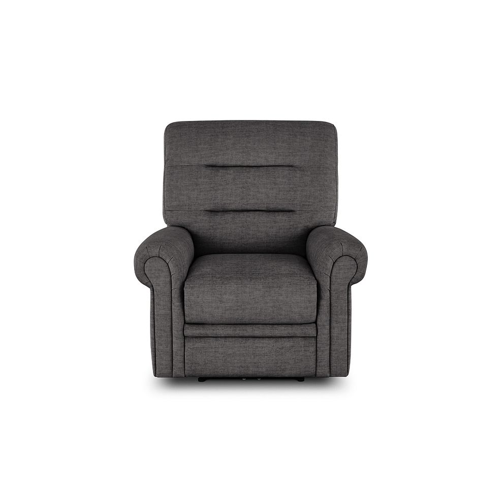 Eastbourne Armchair in Plush Charcoal Fabric 2
