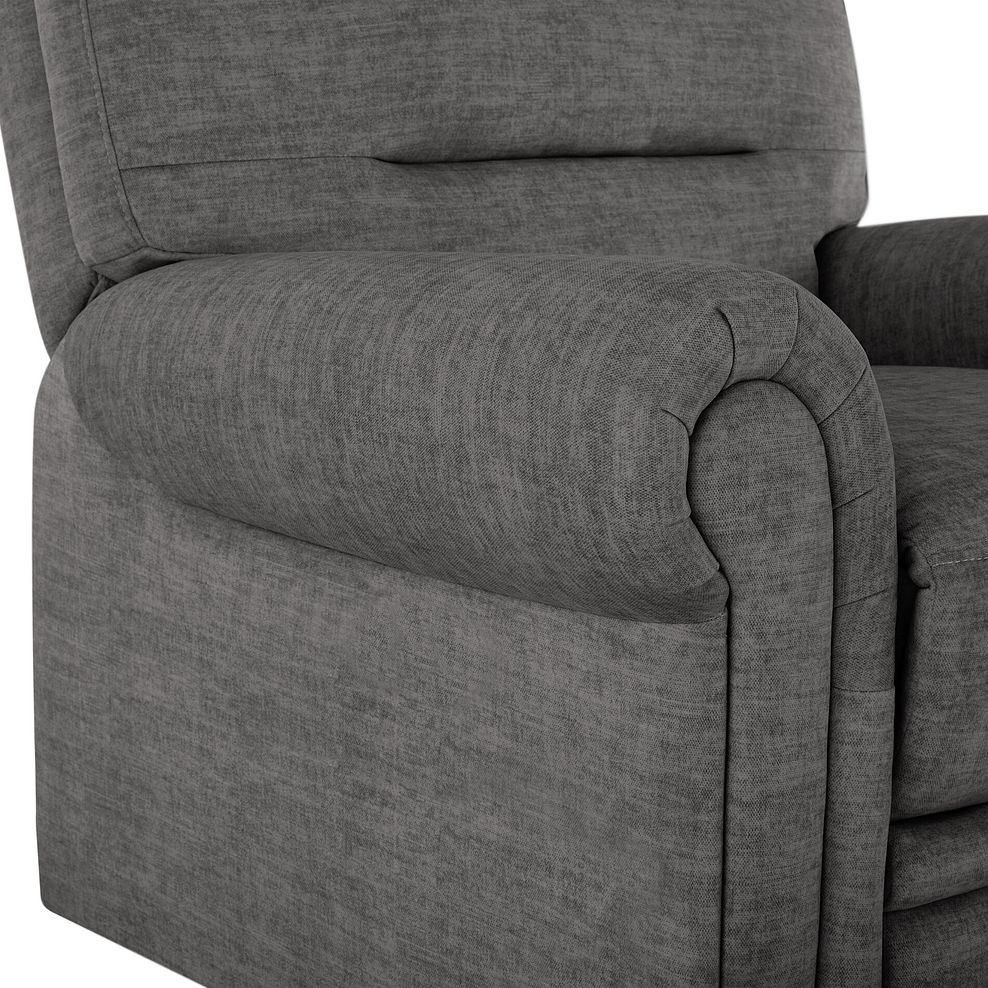 Eastbourne Armchair in Plush Charcoal Fabric 7