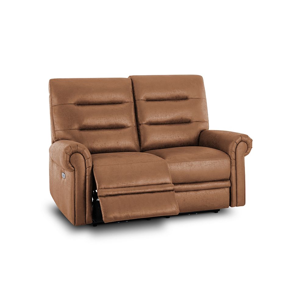 Eastbourne Recliner 2 Seater with USB - Ranch Brown Fabric 3