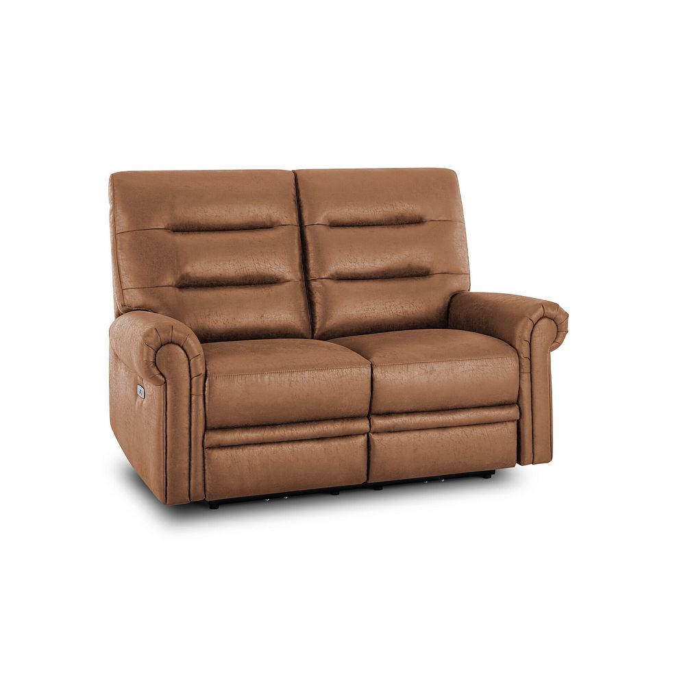 Eastbourne Recliner 2 Seater with USB - Ranch Brown Fabric 1
