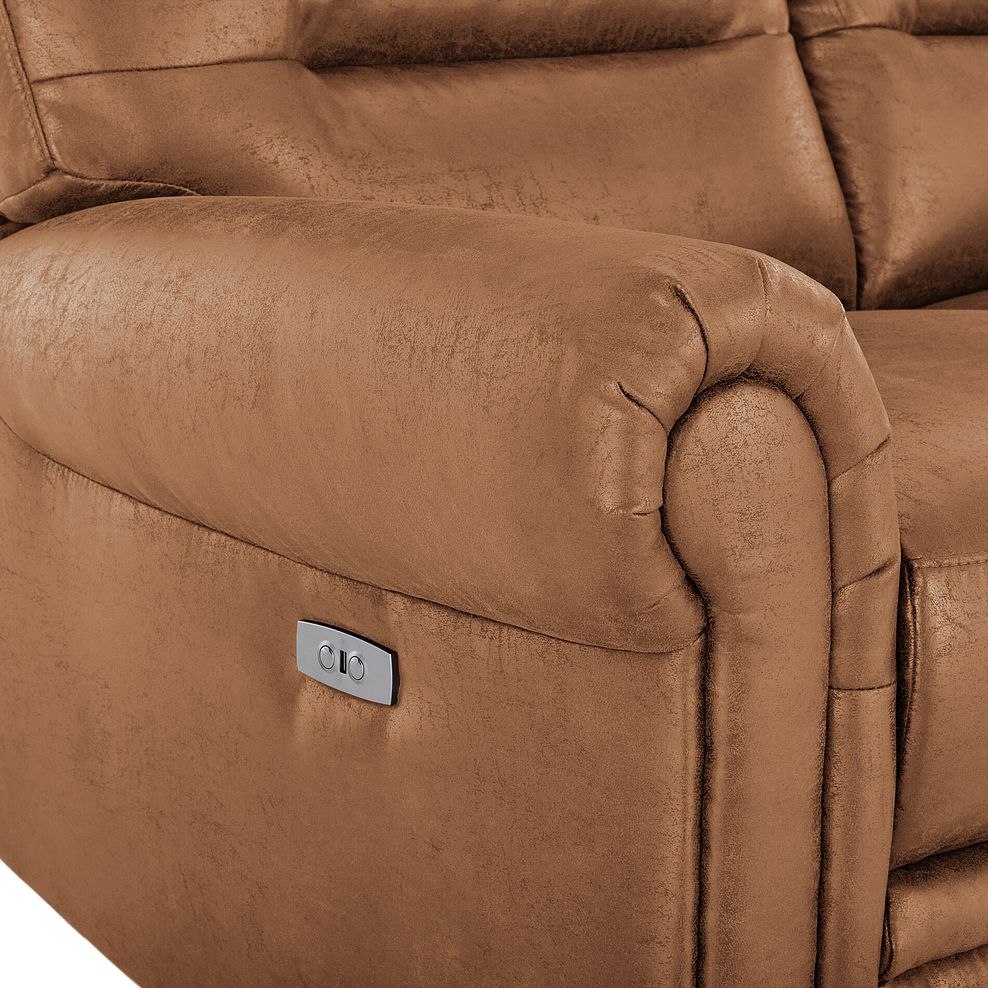 Eastbourne Recliner 2 Seater with USB - Ranch Brown Fabric 12