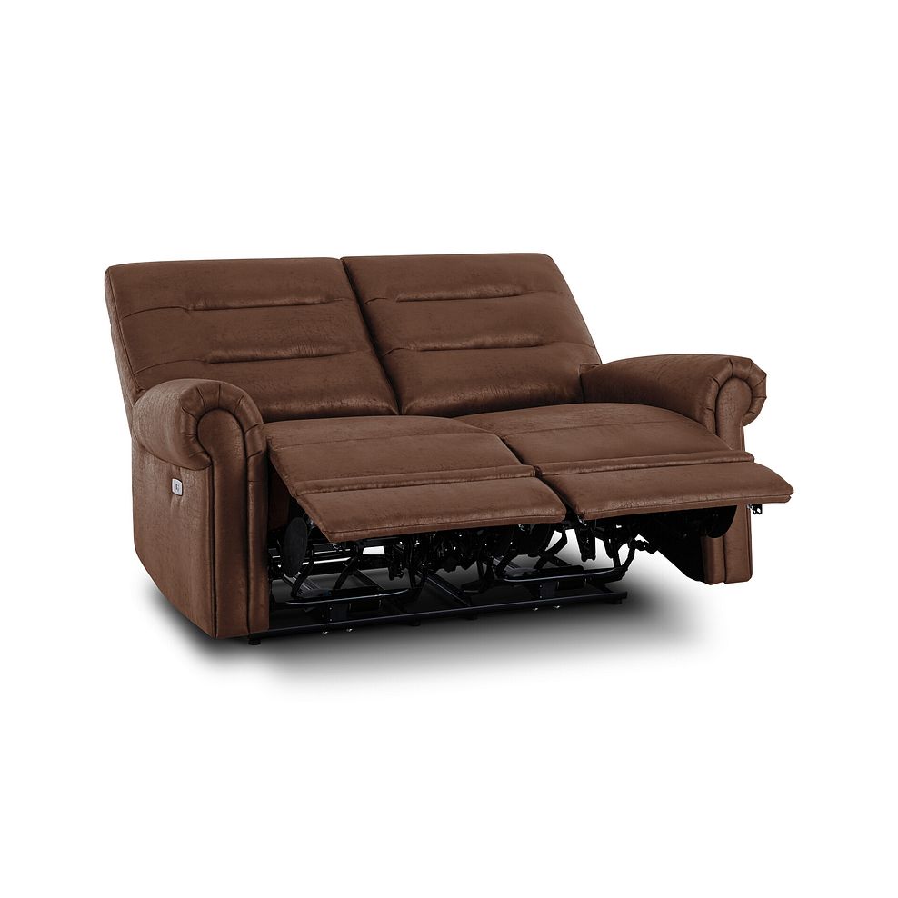 Eastbourne Recliner 2 Seater with USB - Ranch Dark Brown Fabric 8